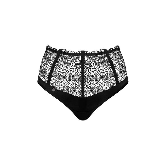 Високі трусики-стрінги Obsessive Sharlotte panties black XXL