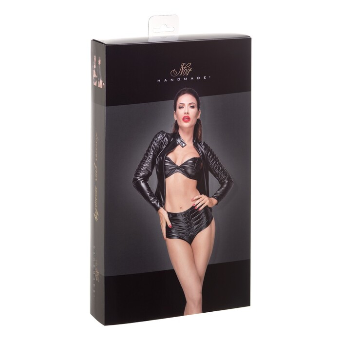 Пиджак с декоративными складками F175 Noir Handmade XL