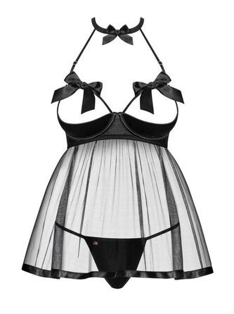 Бебідол Obsessive Delishya babydoll black L / XL