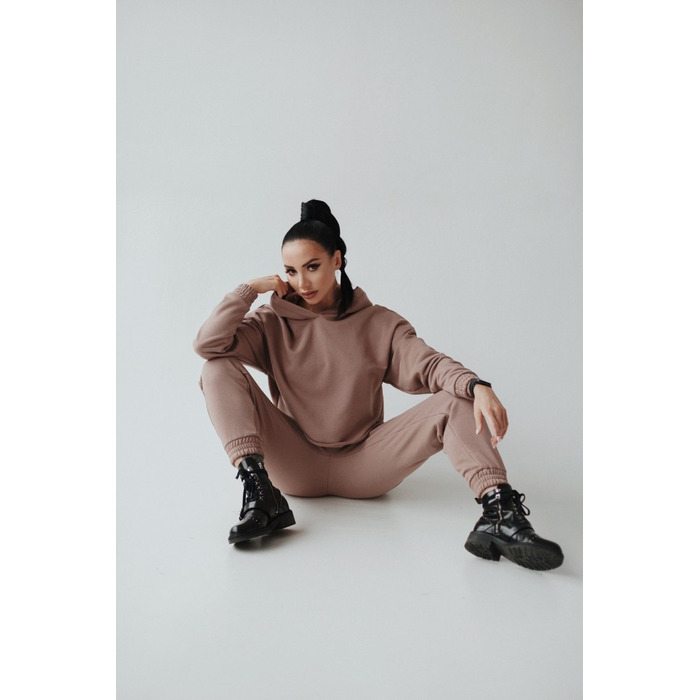 Кофта жіноча Fitzona Victory Brown спортивна, для танців, щільний матеріал