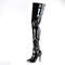 Чоботи Pleaser Boots Seduce-4000 на 5-дюймовому каблуці, еластичні, з промежинною частиною, з блискавкою збоку, чорні