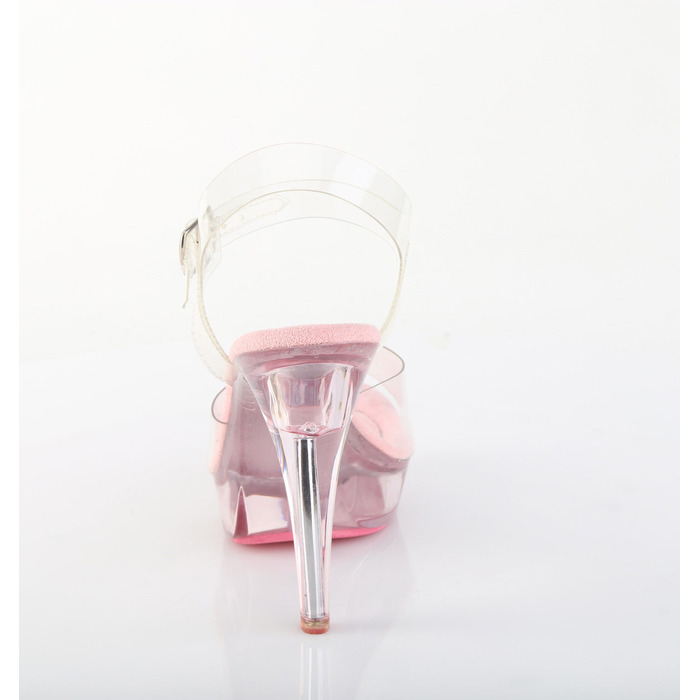 Босоножки Cocktail-508, каблук 5 дюймов, ремешок на щиколотке шириной 1 дюйм, прозрачные/бледно-розовые