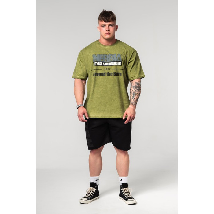 Футболка Nebbia Washed-off Oversized T-shirt HERITAGE Green 355