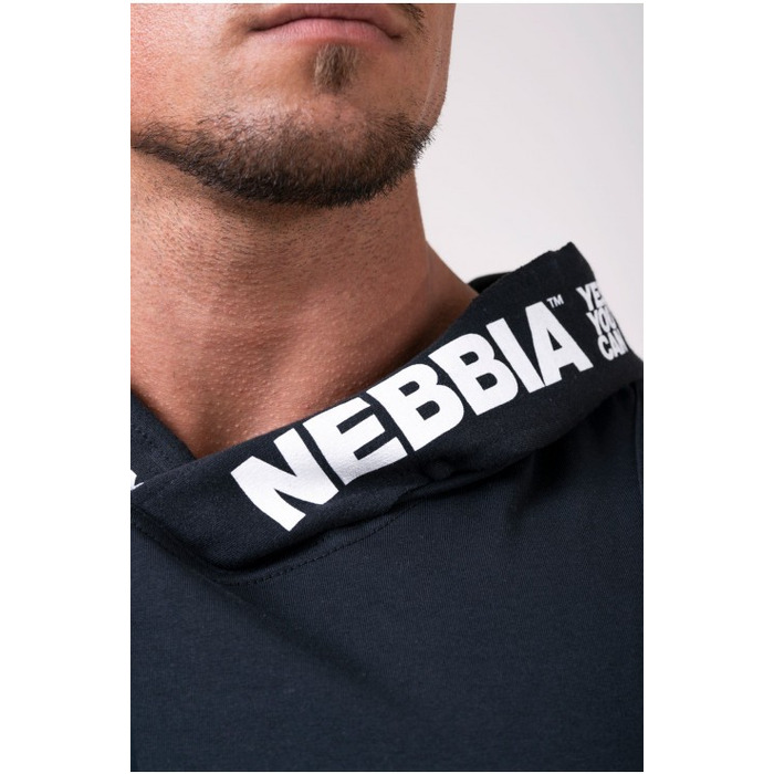 Майка с капюшоном NEBBIA NO EXCUSES Tank Top with a Hoodie 173 black