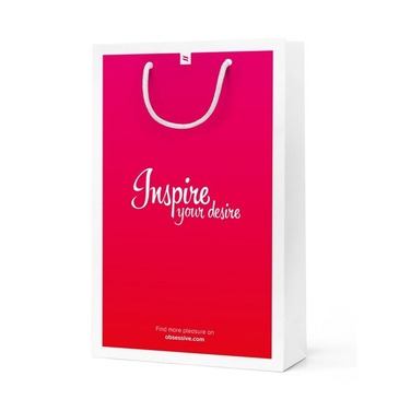 Боди в сеточку Obsessive AMANTA с бирюзовой вышивкой, L/XL