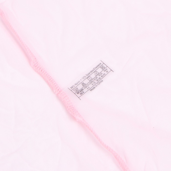 Халатик полупрозрачный Star Night с имитацией меха и поясом, розовый, XL-2XL