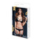 Комплект LACY BRA GARTER OPEN CROTCH PANTY 2P BLK