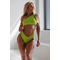 ТОП Nebbia ONE SHOULDER BANDEAU BIKINI TOP GREEN 448