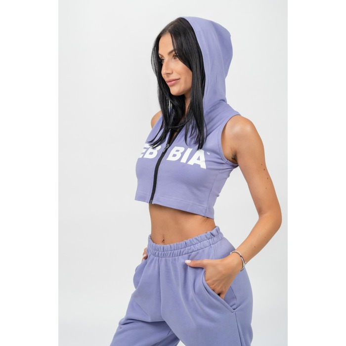 Топ Nebbia Sleeveless Zip-Up Hoodie Muscle Mommy Light Purple 258