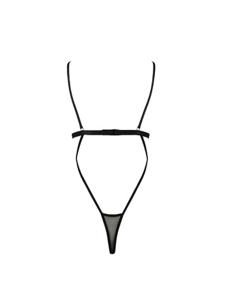 Боді з відкритими грудьми DIABOLINA BODY black S/M - Passion