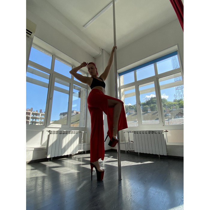 Кюлоты для танцев с разрезами по бокам Красные