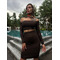 СПІДНИЦЯ BROWN PENCIL SKIRT KNEE-LENGTH 14686