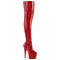 Сапоги Pleaser Adore-3000HWR, каблук 7 дюймов, эластичный ботинок PF 2 3/4 дюйма, молния сбоку, красные