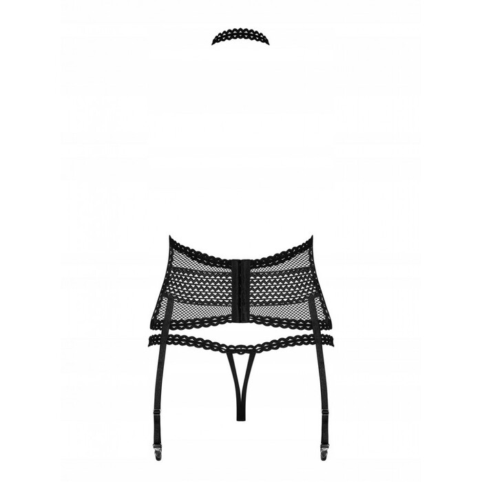 Корсет еротичний Obsessive Strapelie corset & thong S/M