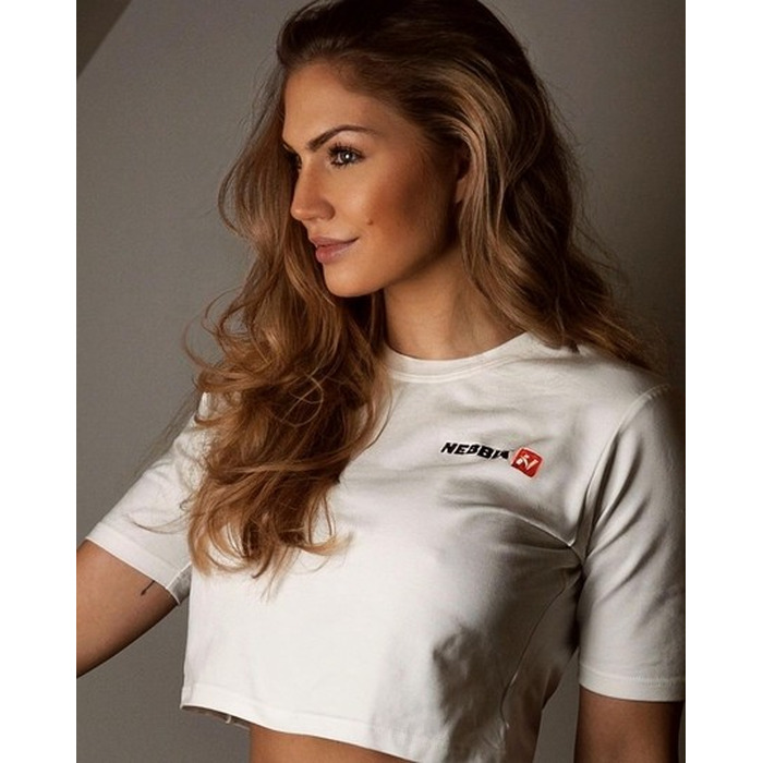 Топ Minimalist Logo NEBBIA crop top 600 Cream