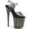 Босоножки Pleaser Flamingo-808N-T. Каблук 8 дюймов, ремешок на щиколотке 4 дюйма, тонированный PF, черно-серый.