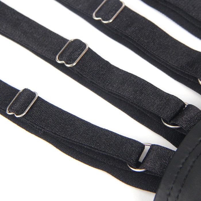 Стринги мужские черные STAR Night с регулирующими резинками по бокам, M