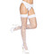 Панчохи із заднім швом білі Leg Avenue Backseam Thigh Highs O/S