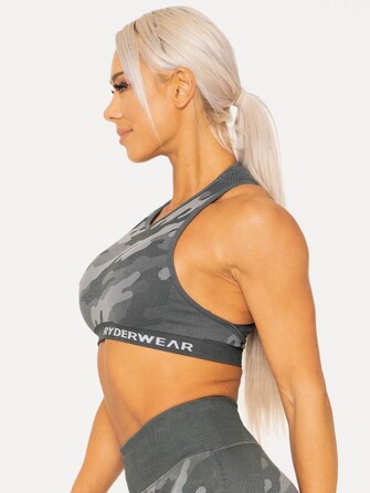 Топ Ryderwear Camo Seamless Sports Bra Charcoal