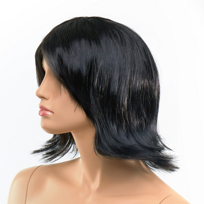 Перука каре з чубчиком Fetish Hair, чорна, 25 см