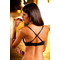 Бюстьє з принтом зебра Baci Lingerie Zebra та чорними деталями, розмір 32B