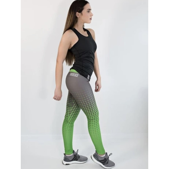 Легінси Sixdeuce Gray/Green з малюнком для фітнесу та йоги