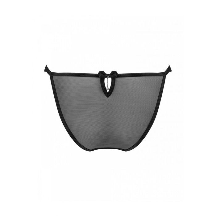 Трусики напівпрозорі з мереживом Obsessive Ivannes чорний, S/M