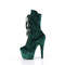 Чоботи Pleaser Adore-1045VEL *7 дюймів на підборах, 2 3/4 дюйма з оксамитового шнурівки спереду з PF, зелені