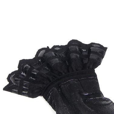 Панчохи з люрексом Star Night Lase Pearlescent на силіконовій стрічці, чорні, XS-M