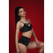 Sparkle Lurex Set — Блискучий Комплект із Велюровим Топом і Шортами для Танців та Сцени - чорний у крапку