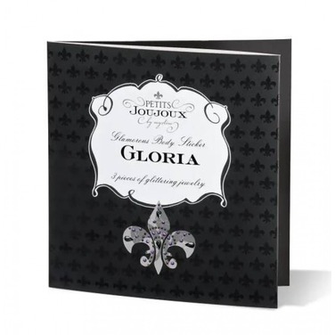 Украшения из страз для груди и лобка, Joujoux Gloria серебряный