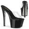 Шлёпанцы Pleaser Sky-301CRS, каблук 7 дюймов, 2 3/4-дюймовые PF-слайды, прозрачные/серебристые