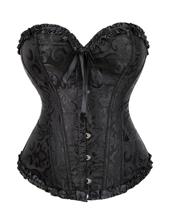 Сексуальный корсетный топ Star Night с цветочным узором, черный, XL (без коробки)