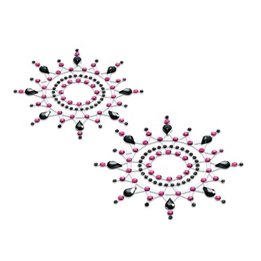 Украшения для груди и бикини со стразами Gloria Petits Joujoux, черно-розовые