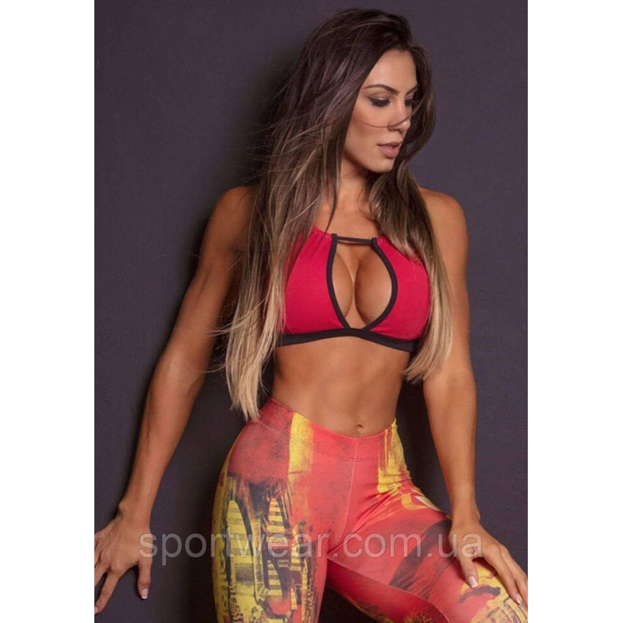 Спортивний топ Superhot TOP1151 червоний, еластичний для фітнесу та йоги
