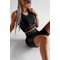 Топ FZ Black Shiny Top with Mesh and Logo Elastic