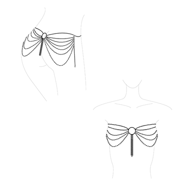 Ланцюжок трусики або погруддя Bijoux Indiscrets Magnifique Waist Chain - silver, прикраса на тіло