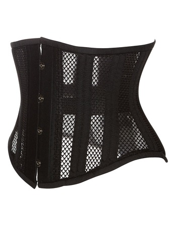 Корсет из сетки Star Night Steel Bones Grid Corsets с крючками и шнуровкой, черный, XL (без коробки)