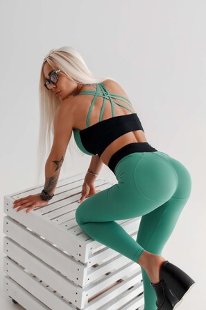 Легінси High Waisted Designer Leggings SIGNATURE Green 463