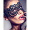 Чорна мережива маска для очей Star Night Lace Eye Mask на зав'язках, чорна, 2 шт