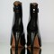 Хілси leather з язичком, професійне взуття для сучасних танців з відкритим носком та шнурівкою. Ботильйони для High heels (хай хілс), Чорний