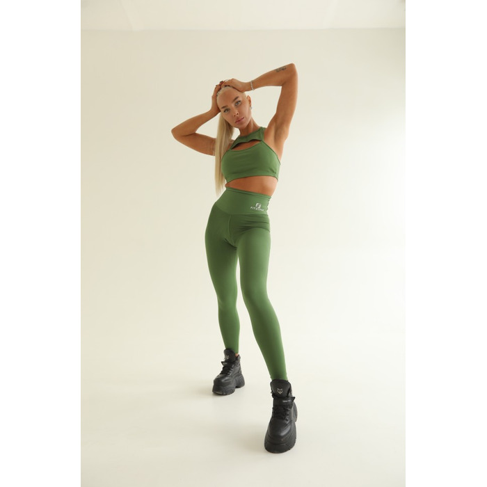 ТОП GREEN TOP WITH CUTOUT ON FRONT