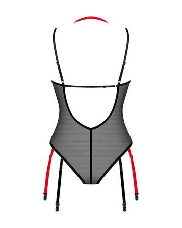 Боді напівпрозоре XS/S Glandez Obsessive, чорне