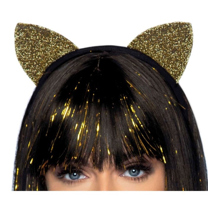 Повязка на голову с кошачьими ушками Leg Avenue Glitter cat ear headband O/S