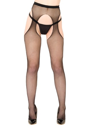 Колготки сітка з імітацією панчохи One Size Daring Intimates, чорні