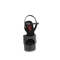 Босоніжки Pleaser Excite-609 на підборах *6 дюймів, комфортна ширина 1 3/4 дюйма з ремінцем на щиколотці, чорні, веганська шкіра/чорний колір
