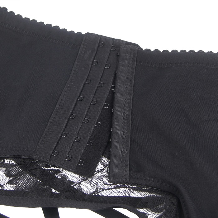 Мужской пояс кружевной с подвязками Star Night черный, S