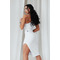Плаття Fitzona WHITE DRESS WITH NECK DETAIL AND ZIPPER