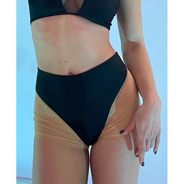 Шорти з сіткою нюд