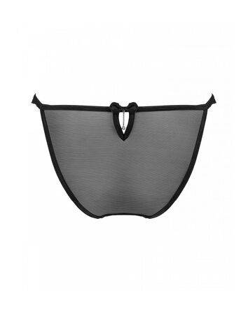 Трусики напівпрозорі з мереживом Obsessive Ivannes чорний, S/M